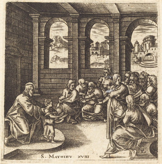 The Greatest in the Kingdom of Heaven  will be Humble like a Child by Léonard Gaultier (French, 1561 - 1641), 16X12"(A3)Poster Print