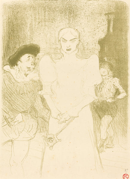 At the Opera: Mme. Caron in "Faust" (A l'opéra: Mme. Caron dans "Faust") by Henri de Toulouse-Lautrec (French, 1864 - 1901), 16X12"(A3)Poster Print
