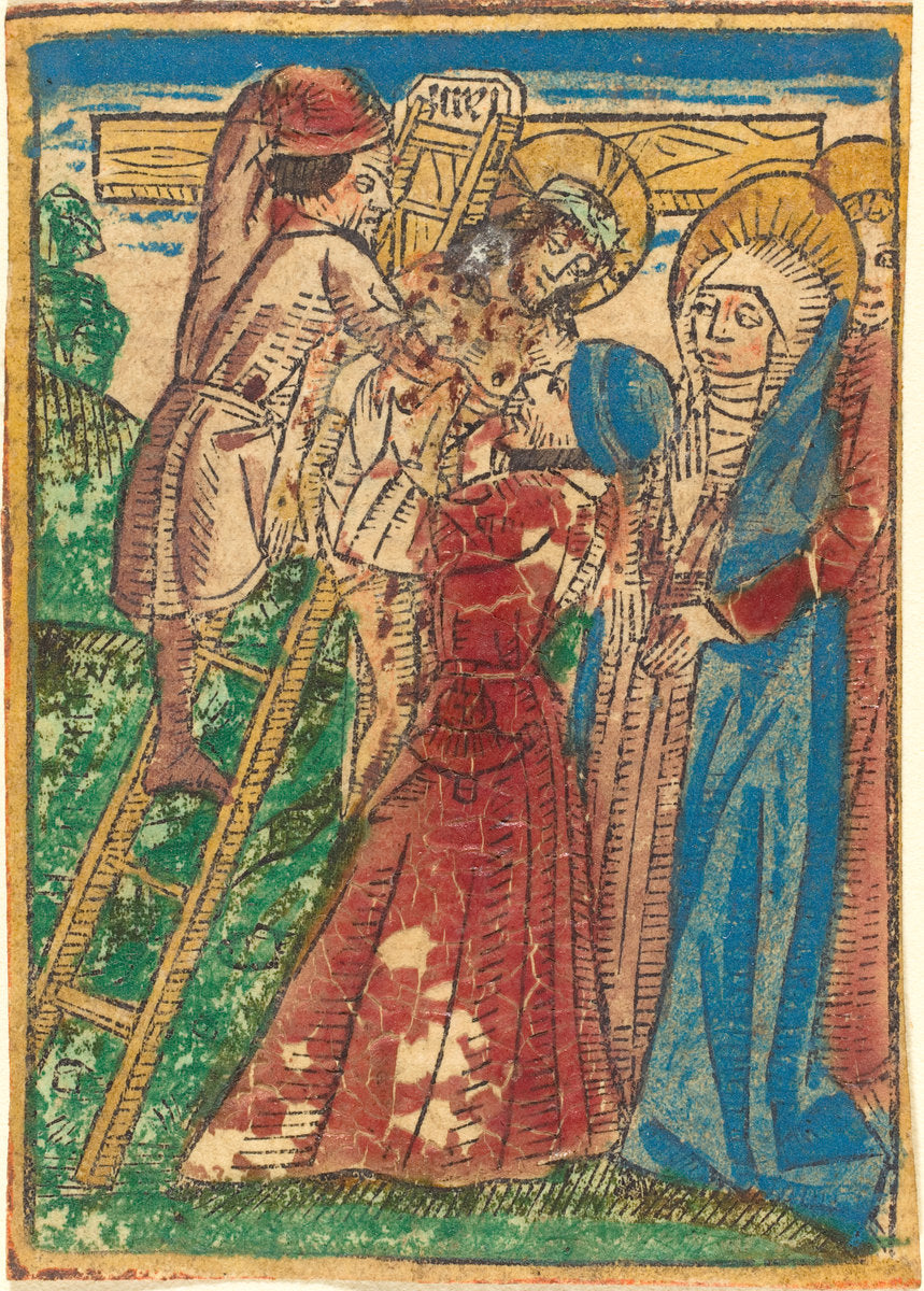 c. 1490 by German 15th Century (Descent from the Cross), 16X12"(A3)Poster Print