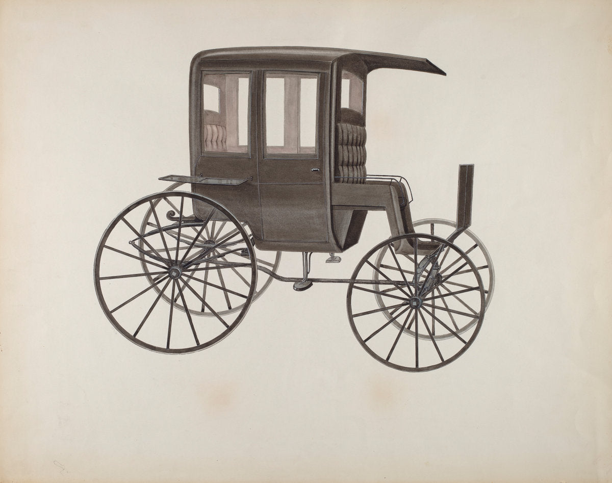 Cab or Cabriole by Fred Weiss (American, active c. 1935), 16X12"(A3)Poster Print