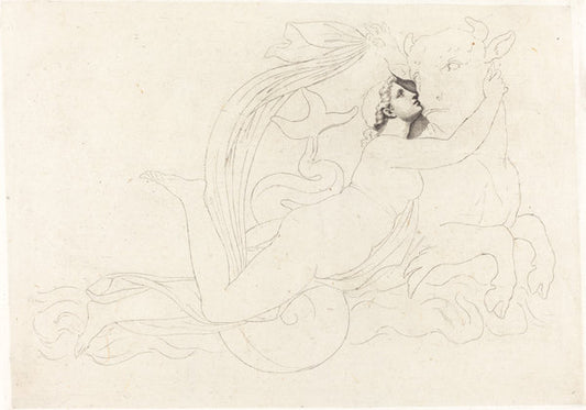 The Rape of Europa by Pierre Paul Prud'hon (French, 1758 - 1823), 16X12"(A3)Poster Print