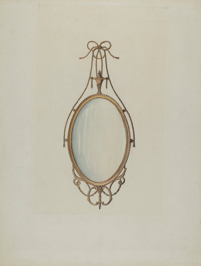 Mirror by Nicholas Gorid (American, active c. 1935), 16X12