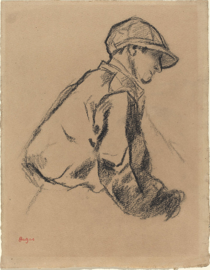 Study of a Jockey by Edgar Degas (French, 1834 - 1917), 16X12