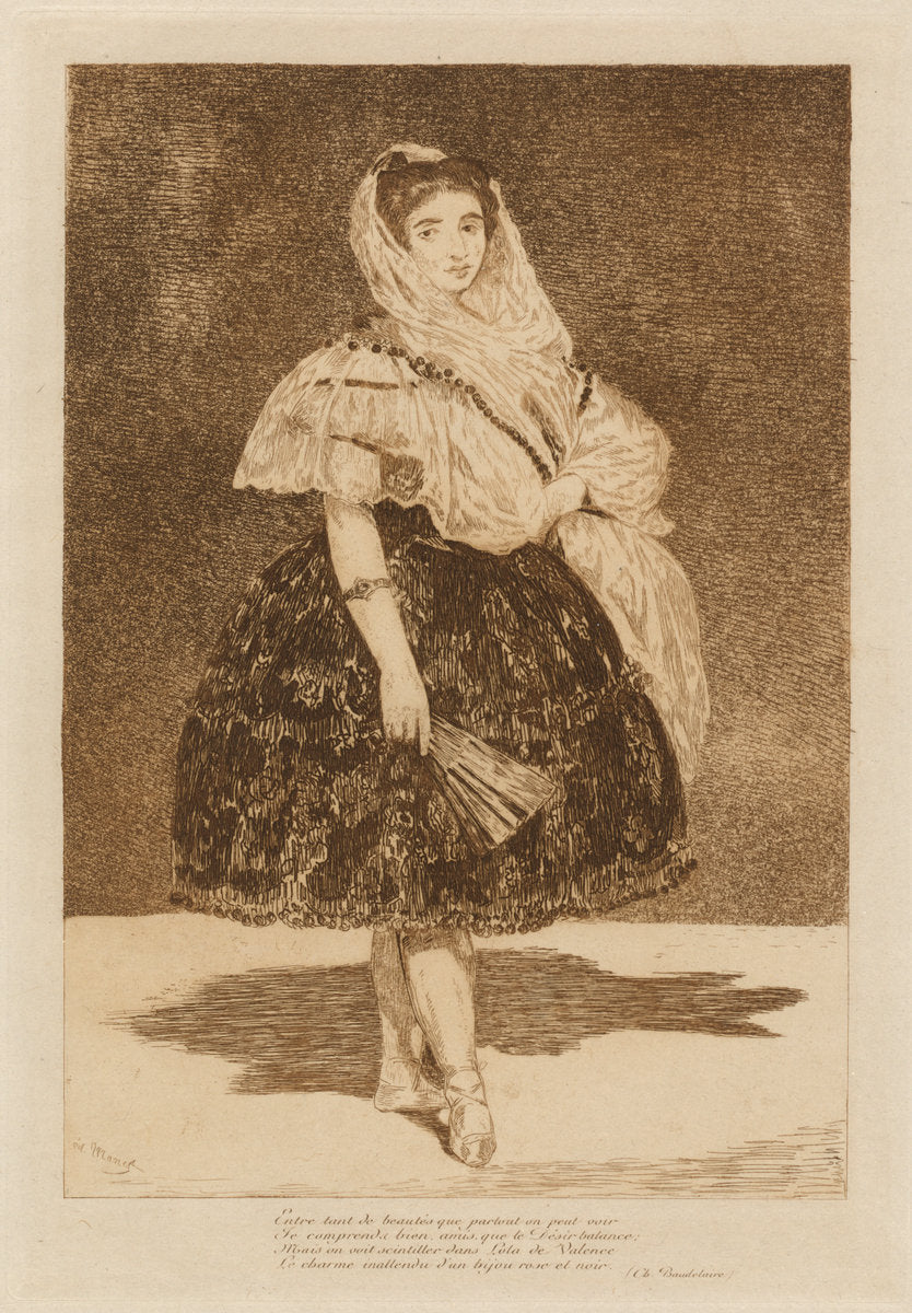Lola de Valence by Edouard Manet (French, 1832 - 1883), 16X12"(A3)Poster Print