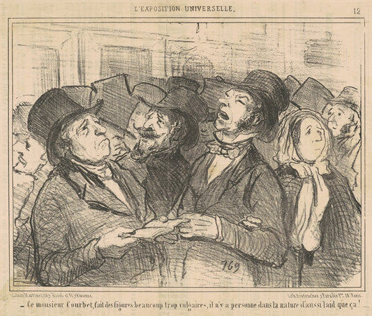 Ce Monsieur Courbet, fait des figures ... vulgaires ... by Honoré Daumier (French, 1808 - 1879), 16X12"(A3)Poster Print