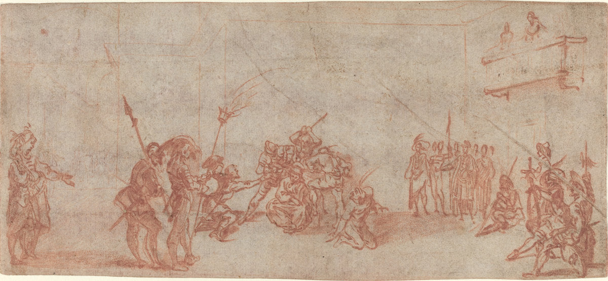 Christ Crowned with Thorns by Jacques Callot (French, 1592 - 1635), 16X12"(A3)Poster Print