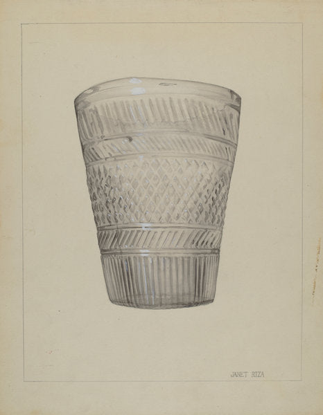 Flip Glass by Janet Riza (American, active c. 1935), 16X12"(A3)Poster Print