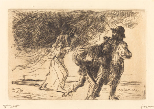 The Road to Emmaus (first plate) by Jean-Louis Forain (French, 1852 - 1931), 16X12"(A3)Poster Print