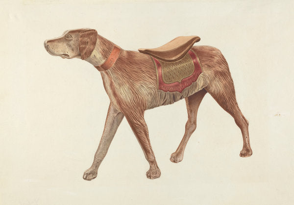 Carousel Dog by Michael Riccitelli (American, active c. 1935), 16X12"(A3)Poster Print