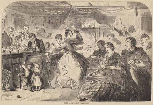 published 1859 by after Winslow Homer (Fall Games - The Apple-Bee), 16X12"(A3)Poster Print