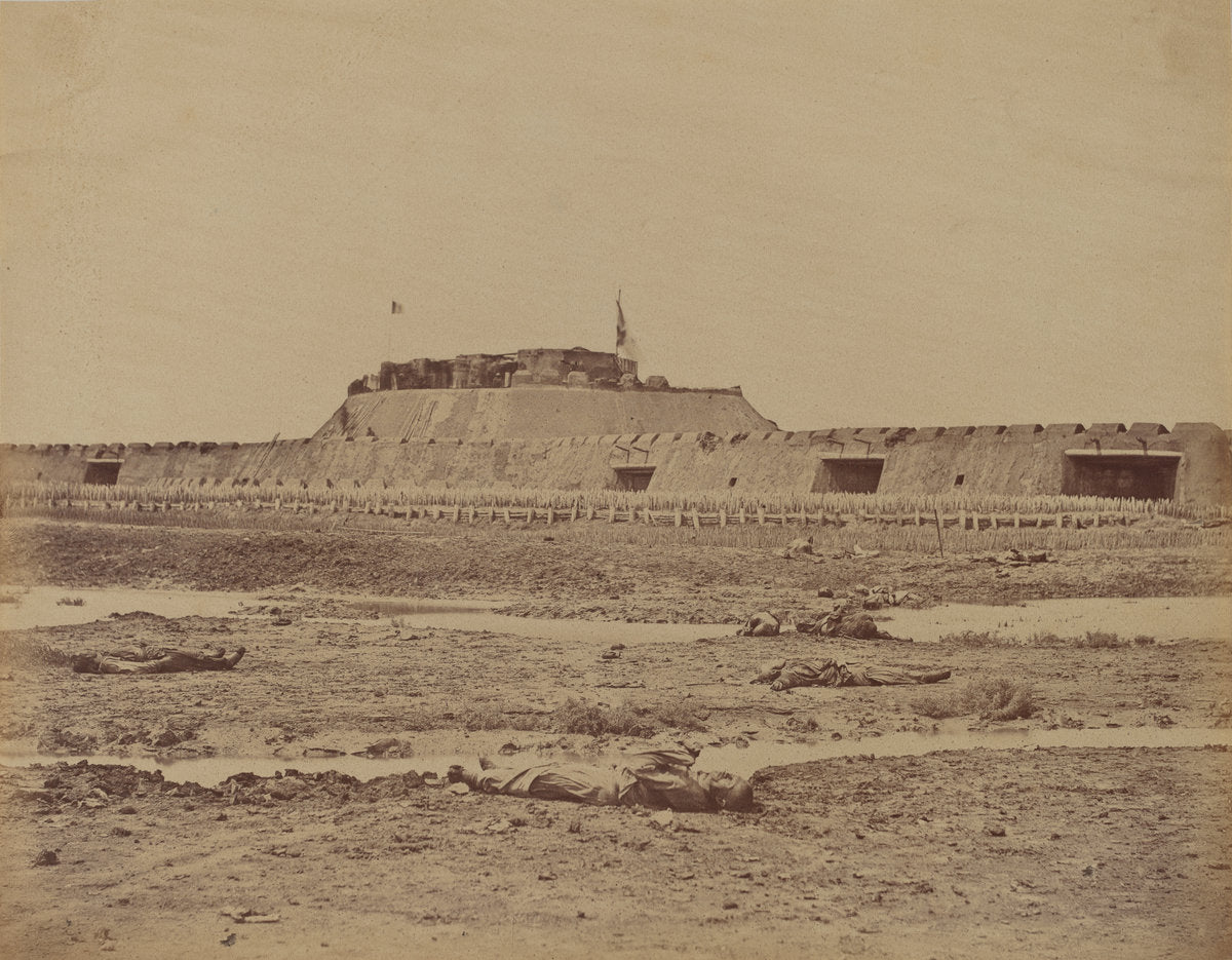 Rear of the North Fort After Its Capture, Showing the Retreat of the Chinese Army, August 21, 1860 by Felice Beato (British, born Venice, 1832 - 1909), 16X12"(A3)Poster Print