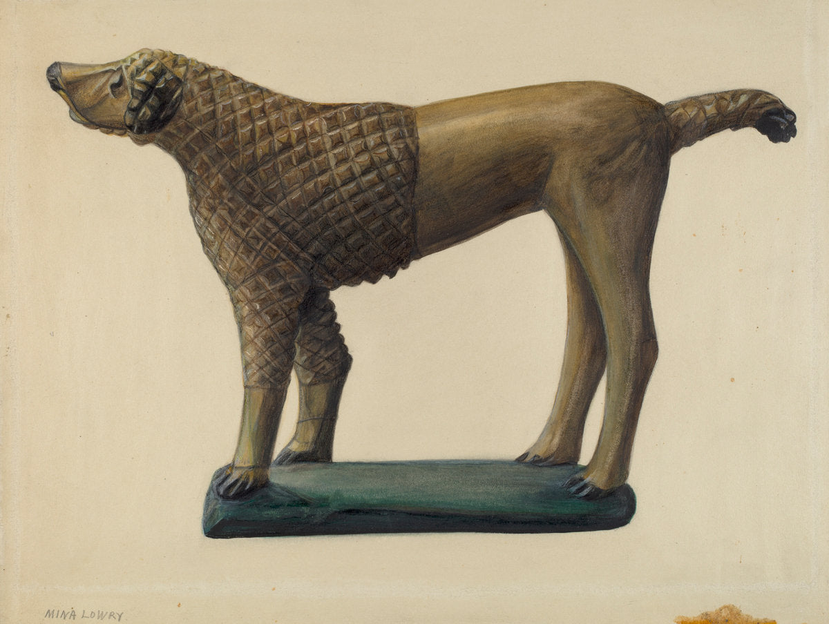 Poodle by Mina Lowry (American, 1894 - 1942), 16X12"(A3)Poster Print