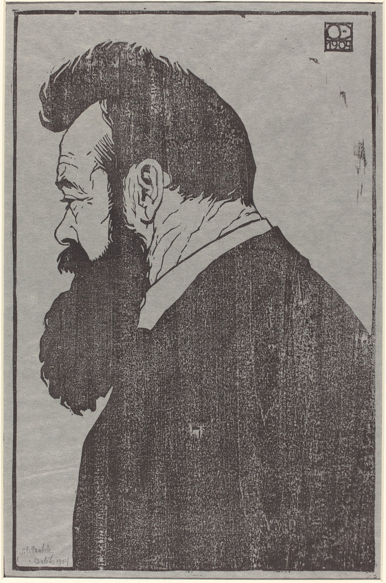 Ferdinand Hodler by Emil Orlik (German, 1870 - 1932), 16X12"(A3)Poster Print