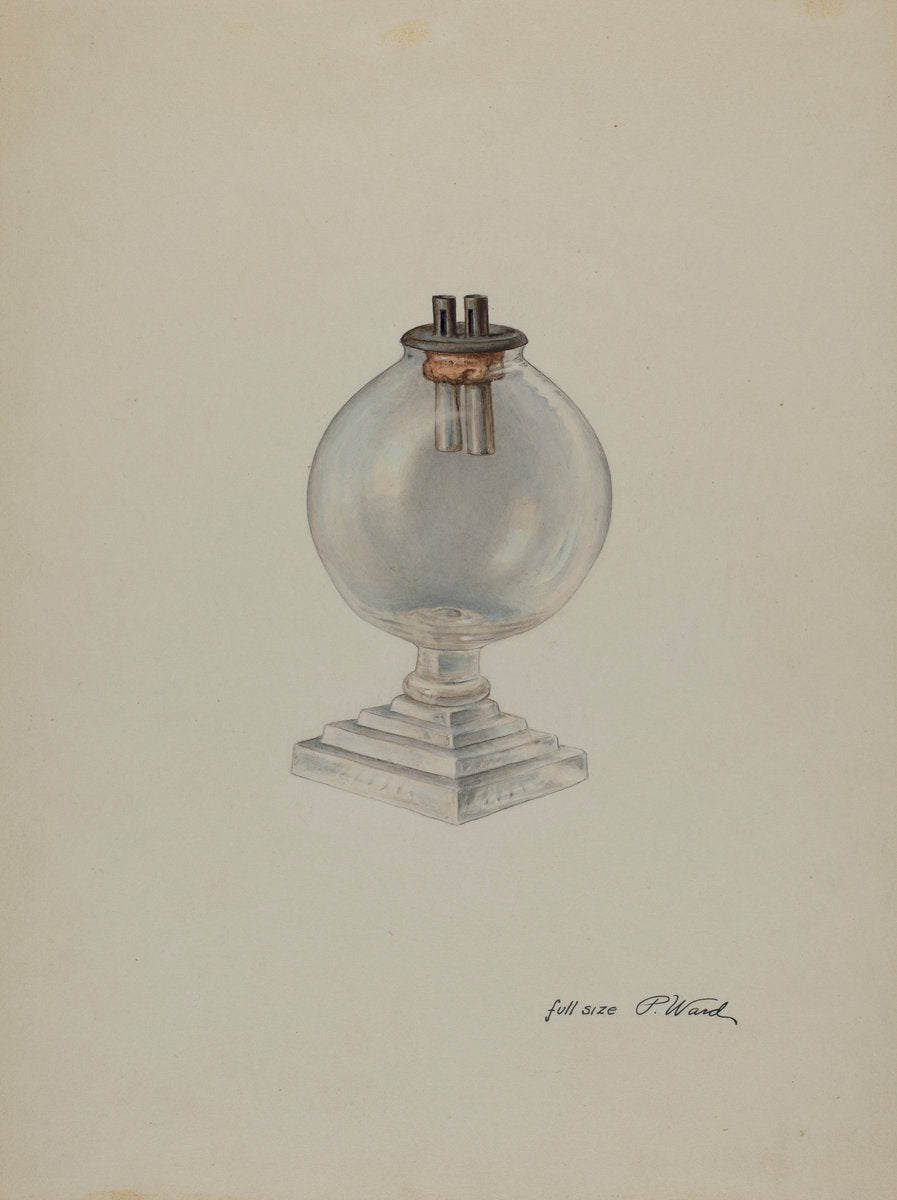 Lamp by Paul Ward (American, active c. 1935), 16X12"(A3)Poster Print