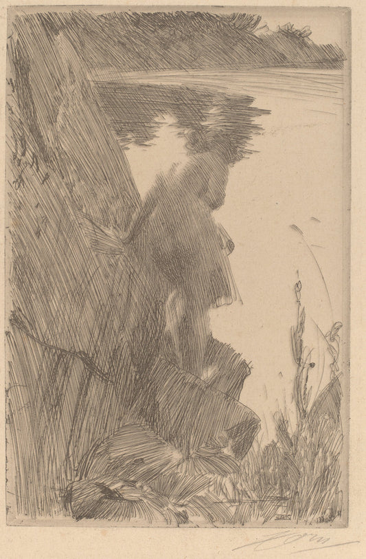 Bather III (Baigneuse de Dos) by Anders Zorn (Swedish, 1860 - 1920), 16X12"(A3)Poster Print
