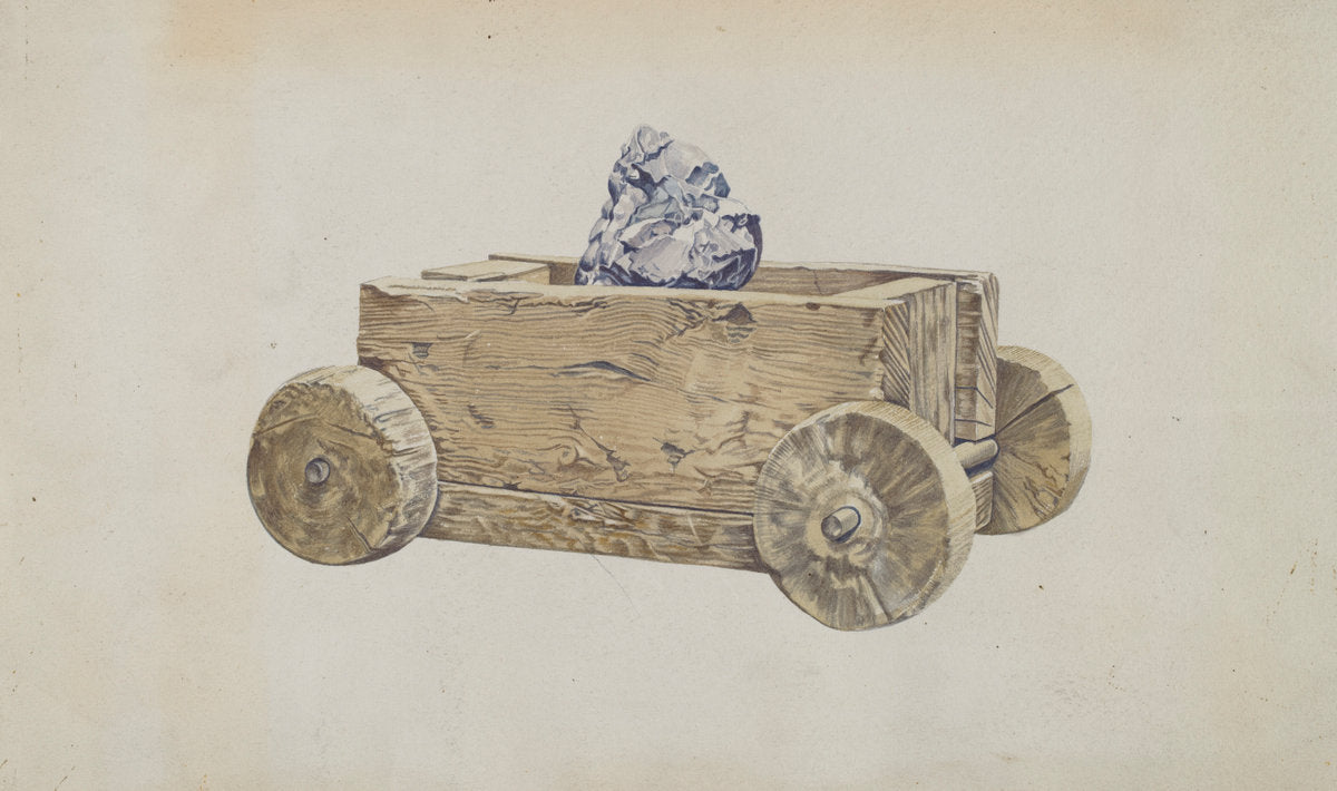 Miner's Cart by Frank Eiseman (American, active c. 1935), 16X12"(A3)Poster Print