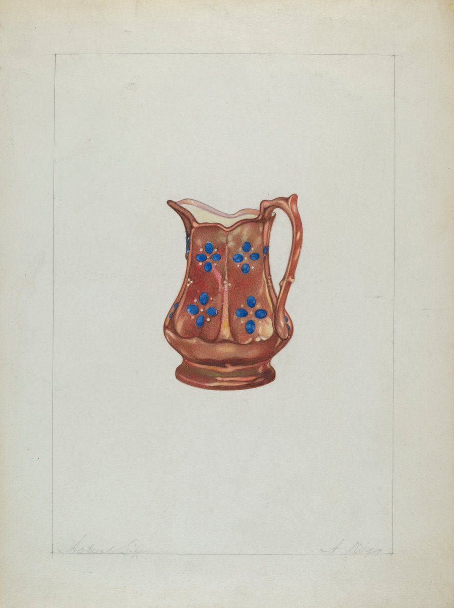Pitcher by Arthur Wegg (American, active c. 1935), 16X12"(A3)Poster Print