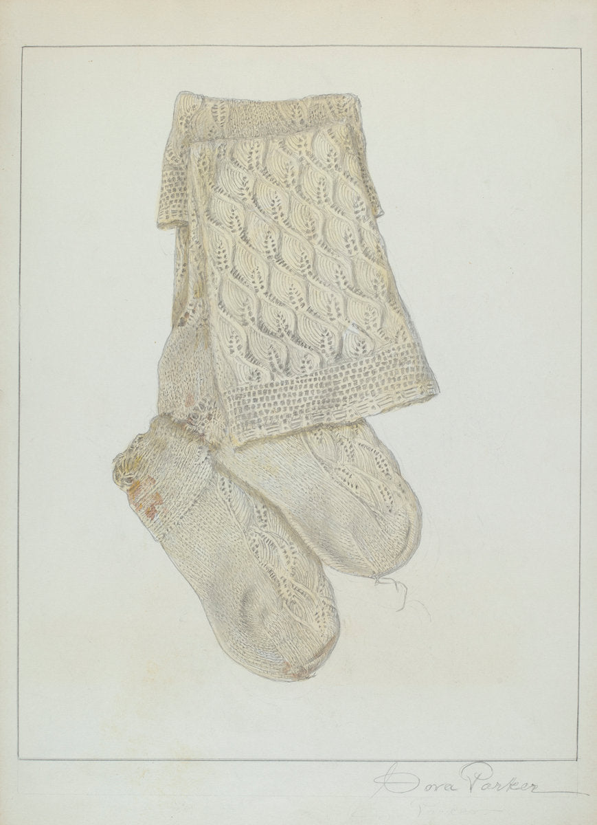 Child's Stocking by Cora Parker (American, active c. 1935), 16X12"(A3)Poster Print