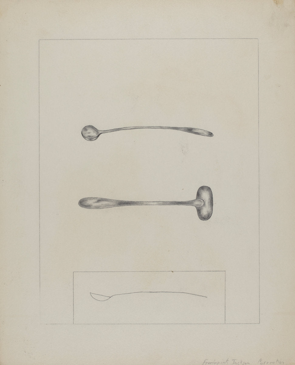 Silver Salt Spoon by Frederick Jackson (American, active c. 1935), 16X12"(A3)Poster Print