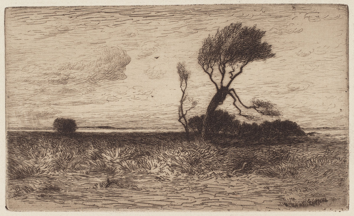 Near the Coast [small plate] by Robert Swain Gifford (American, 1840 - 1905), 16X12"(A3)Poster Print