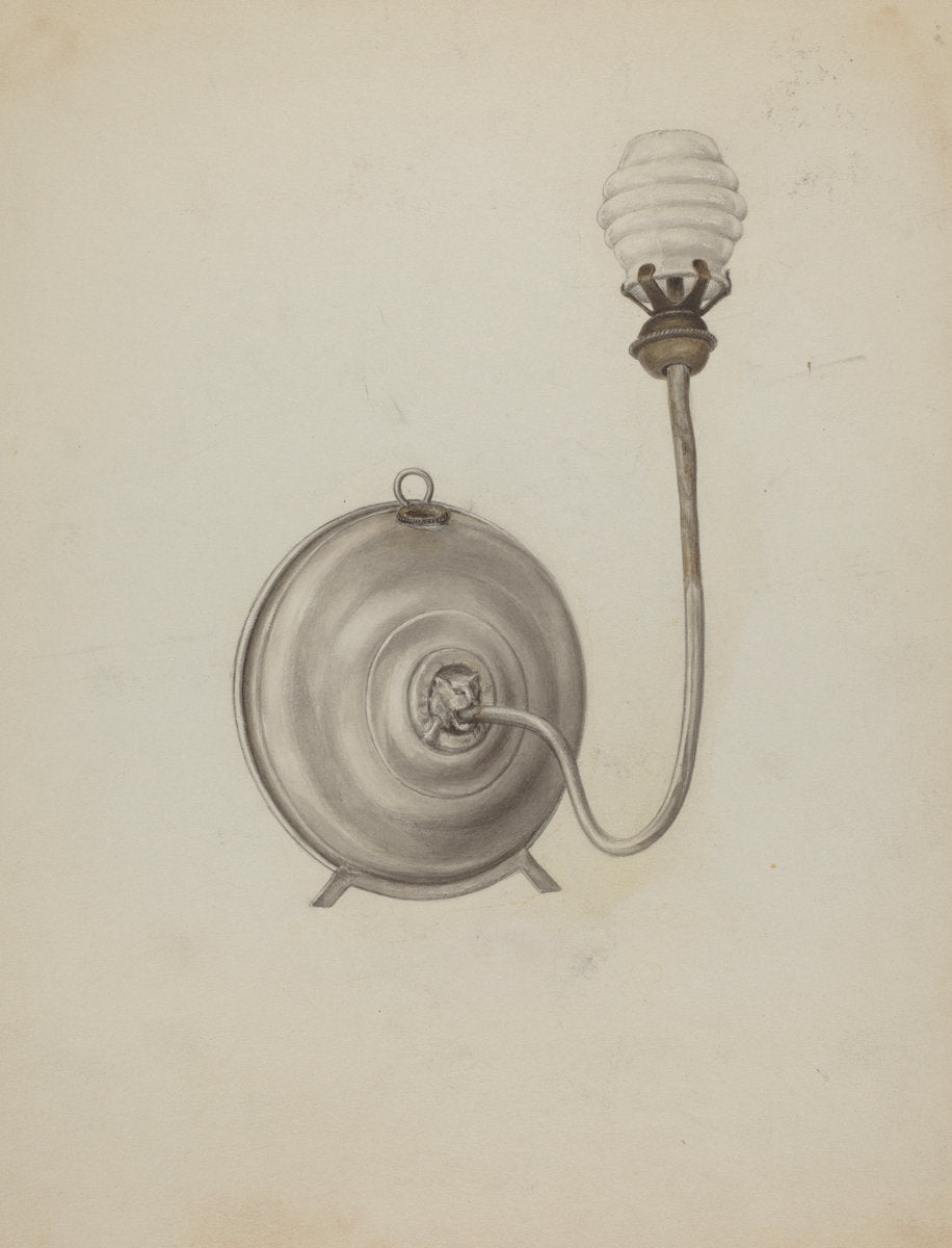 Combination Wall and Standing Lamp by Jacob Lipkin (American, active c. 1935), 16X12"(A3)Poster Print