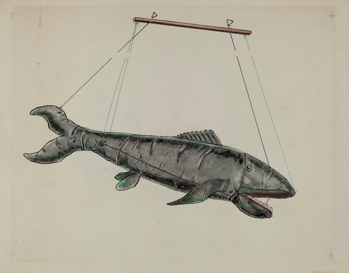 Shark Puppet by Sebastian Simonet (American, active c. 1935), 16X12