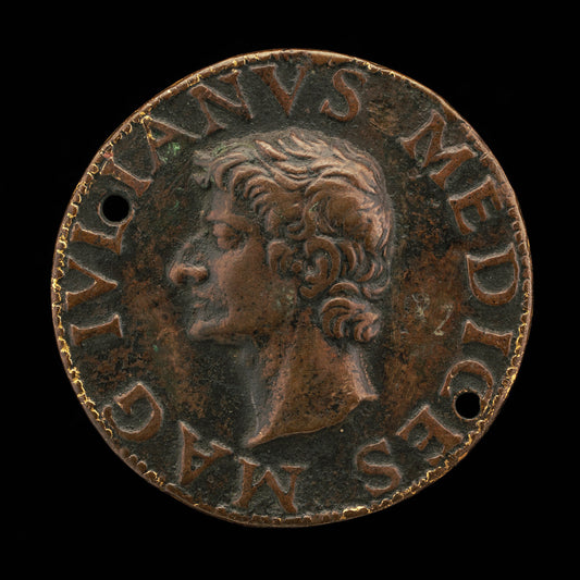 1513 by Roman 16th Century (Giuliano II de' Medici, 1478-1516, Duc de Nemours [obverse]), 16X12"(A3)Poster Print