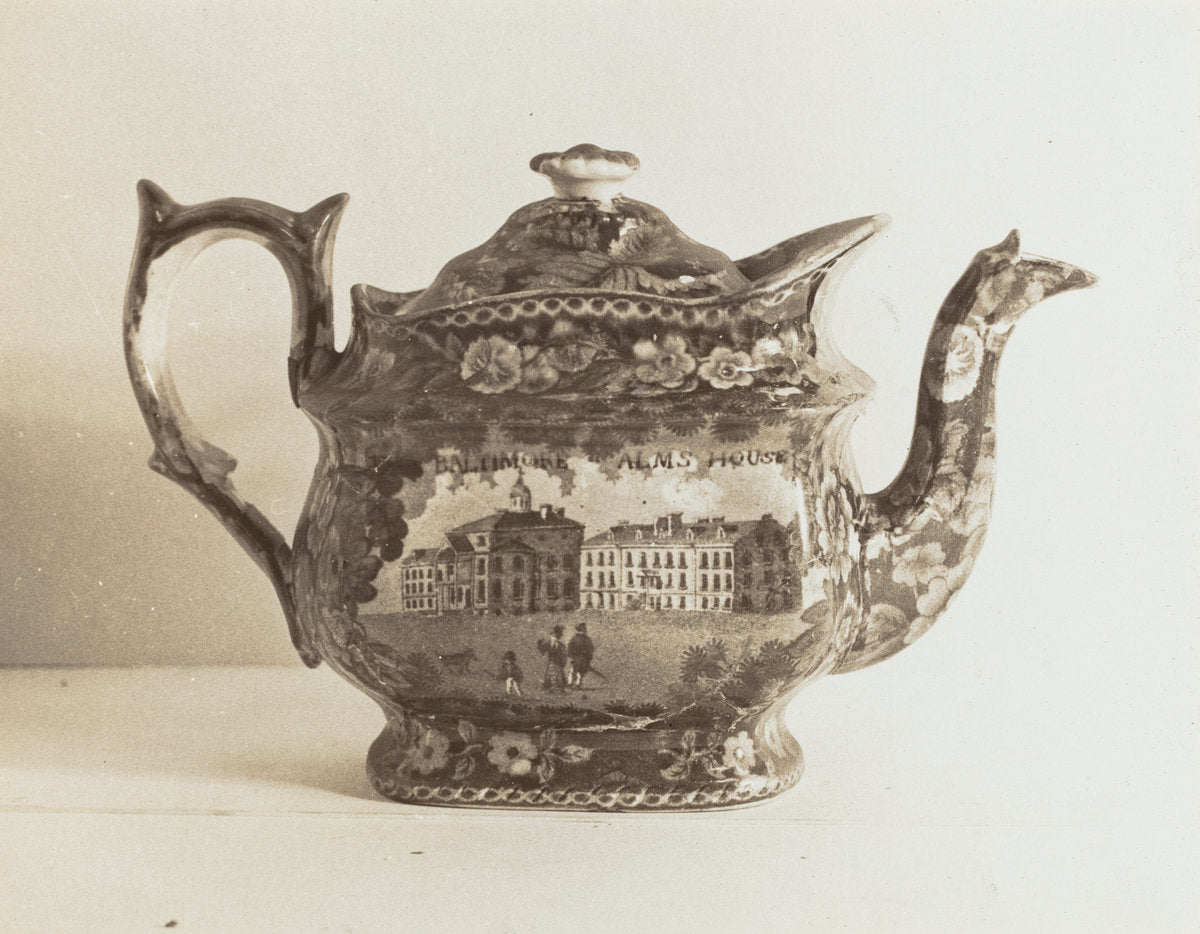 Teapot - "Baltimore Almshouse" by Helmut Hiatt (American, active c. 1935), 16X12"(A3)Poster Print