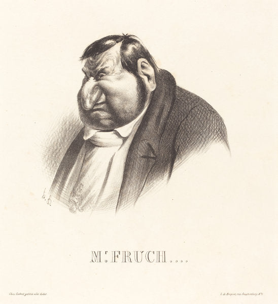 Fruchard, en buste by Honoré Daumier (French, 1808 - 1879), 16X12"(A3)Poster Print