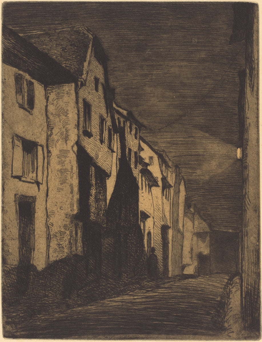 Street at Saverne by James McNeill Whistler (American, 1834 - 1903), 16X12"(A3)Poster Print