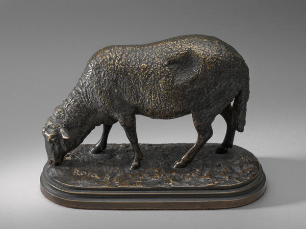 Ewe, or A Grazing Sheep by Rosa Bonheur (French, 1822 - 1899), 16X12"(A3)Poster Print
