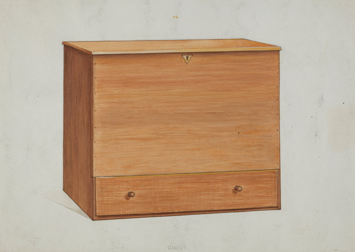 Shaker Chest by Ray Holden (American, active c. 1935), 16X12"(A3)Poster Print