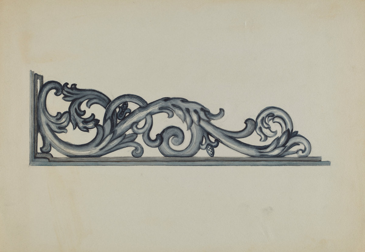 Iron Bracket by Albert Eyth (American, active c. 1935), 16X12"(A3)Poster Print