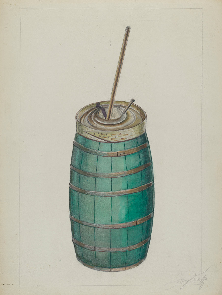 Butter Churn by Jay Katz (American, active c. 1935), 16X12"(A3)Poster Print