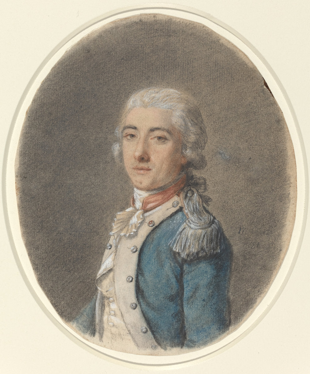 18th century by French 18th Century (Portrait of a Man in a Military Uniform), 16X12"(A3)Poster Print