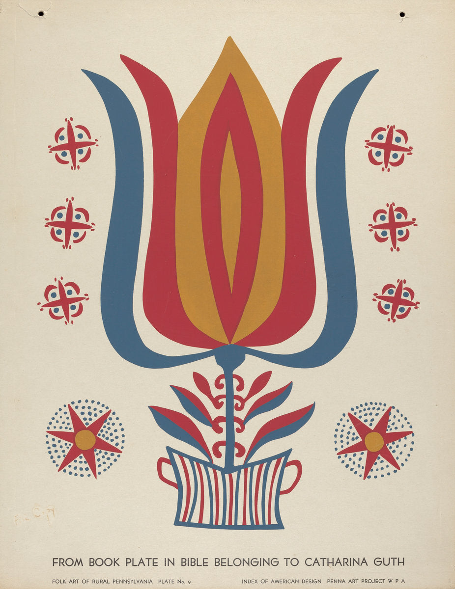 c. 1939 by American 20th Century (Plate 9: From Portfolio "Folk Art of Rural Pennsylvania"), 16X12"(A3)Poster Print
