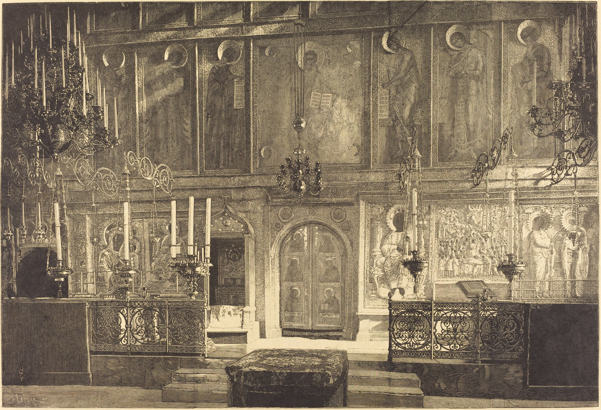 L'Inconestase de la Cathedrale de l'Assomption by Auguste Lepère (French, 1849 - 1918), 16X12"(A3)Poster Print