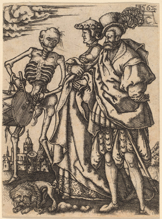Death with a Couple by Allaert Claesz (Netherlandish, active 1520/1555), 16X12"(A3)Poster Print