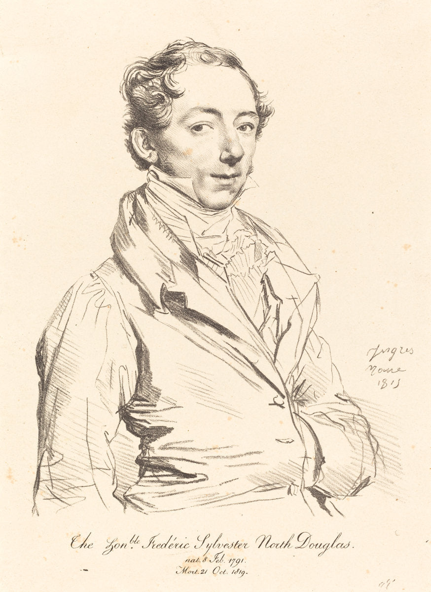 Frederic Sylvester Douglas by Jean-Auguste-Dominique Ingres (French, 1780 - 1867), 16X12"(A3)Poster Print