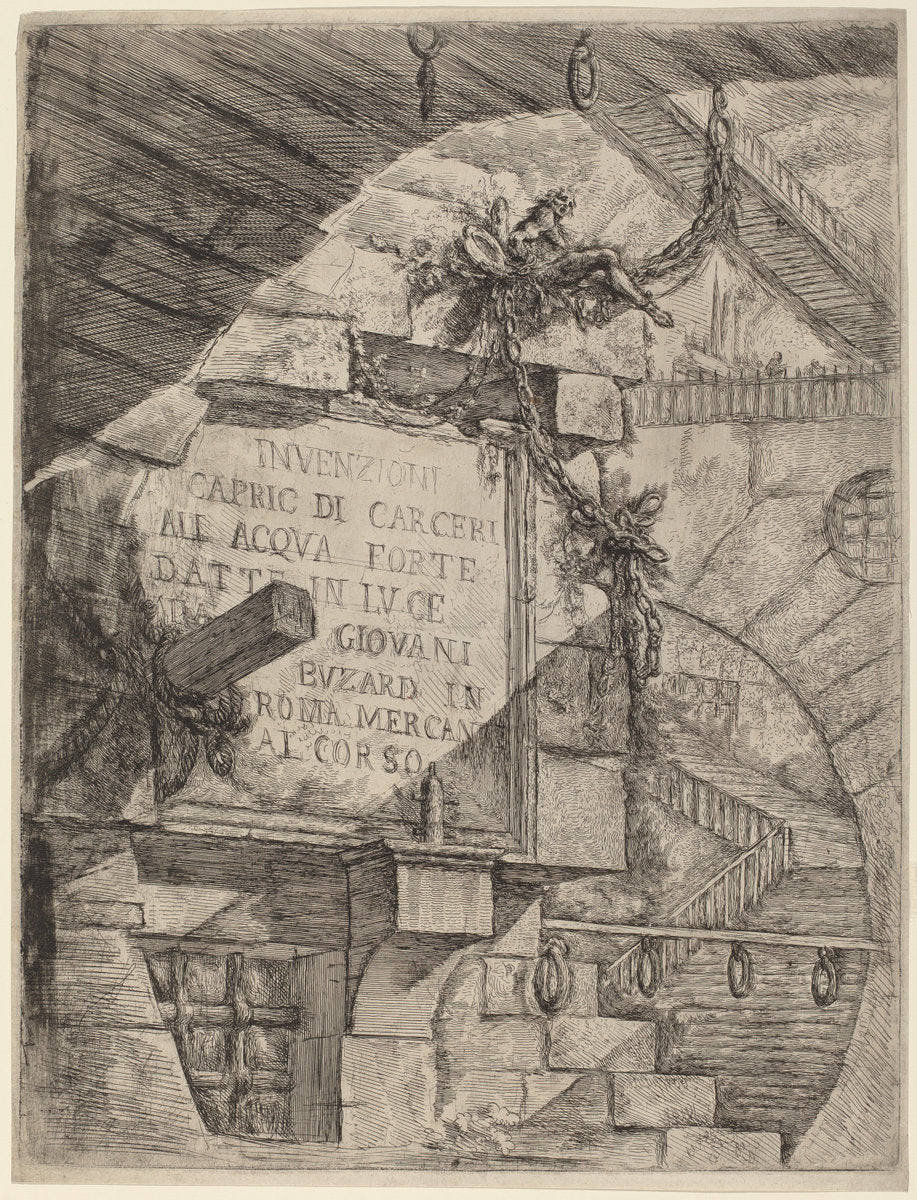 Title Plate by Giovanni Battista Piranesi (Italian, 1720 - 1778), 16X12"(A3)Poster Print
