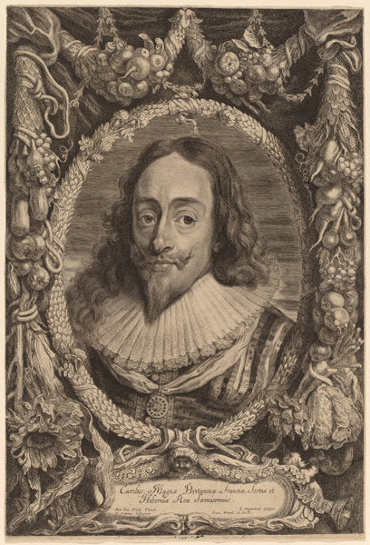 Charles I, King of England by Jonas Suyderhoff after Sir Anthony van Dyck (Dutch, c. 1613 - 1686), 16X12"(A3)Poster Print