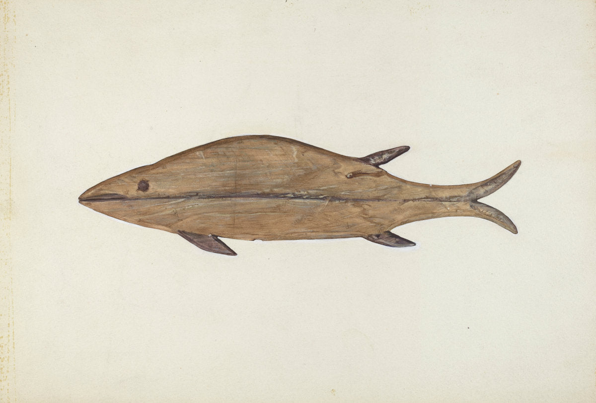 Fish Weather Vane by Frances Matsubara (American, active c. 1935), 16X12"(A3)Poster Print