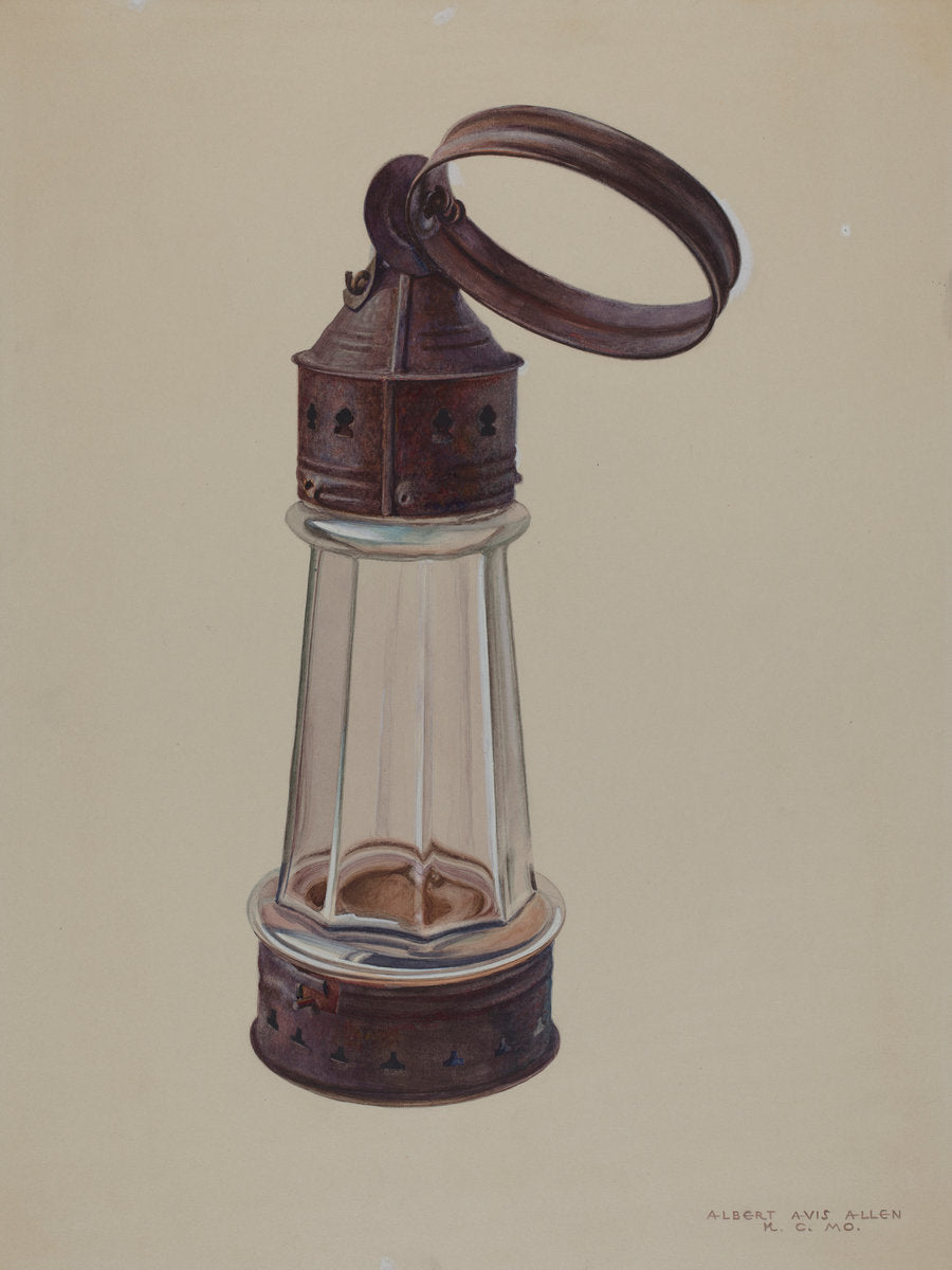 Lantern by Albert Allen (American, active c. 1935), 16X12"(A3)Poster Print