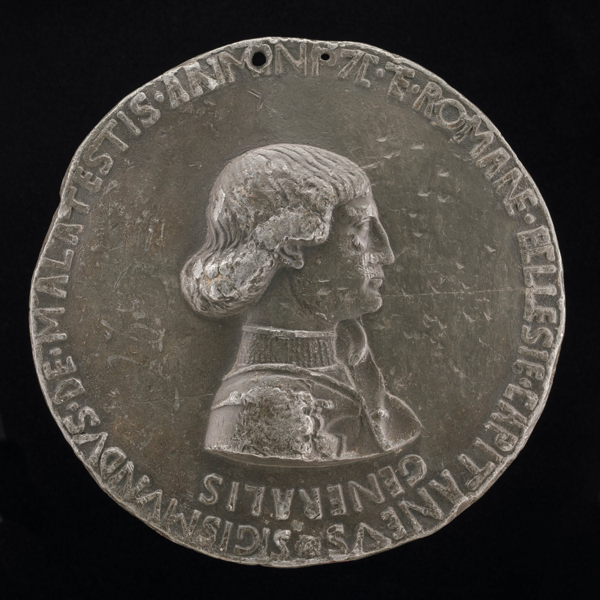 Sigismondo Pandolfo Malatesta, 1417-1468, Lord of Rimini 1432 [obverse] by Pisanello (Italian, c. 1395 - 1455), 16X12"(A3)Poster Print