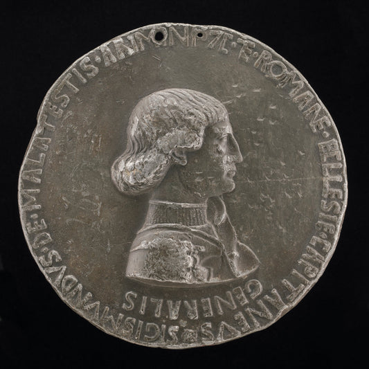 Sigismondo Pandolfo Malatesta, 1417-1468, Lord of Rimini 1432 [obverse] by Pisanello (Italian, c. 1395 - 1455), 16X12"(A3)Poster Print