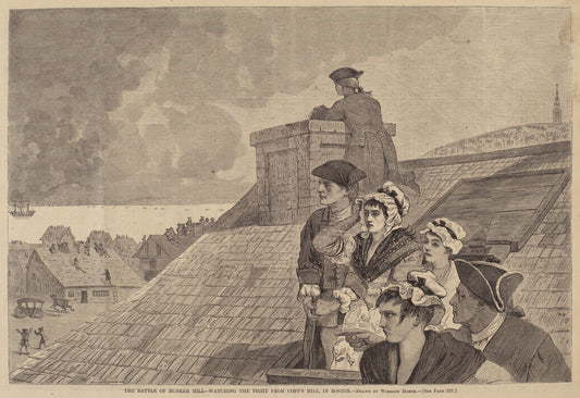 published 1875 by after Winslow Homer (The Battle of Bunker-Hill - Watching the Fight from Copp's Hill, in Boston), 16X12"(A3)Poster Print