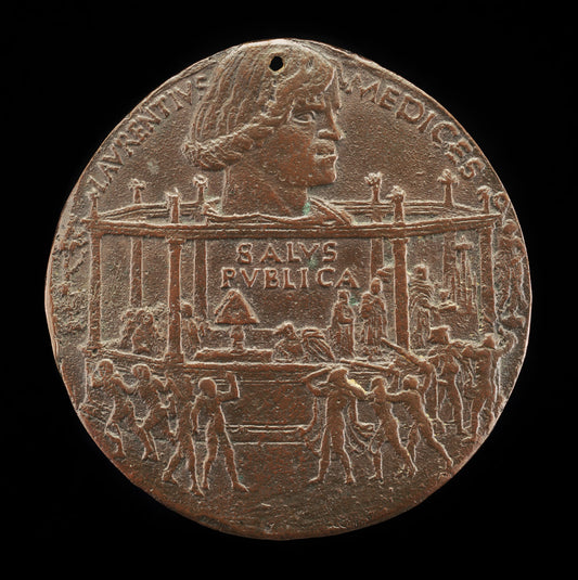 Lorenzo de' Medici, il Magnifico, 1449-1492 (The Pazzi Conspiracy Medal) [obverse] by Bertoldo di Giovanni (Florentine, c. 1430/1440 - 1491), 16X12"(A3)Poster Print