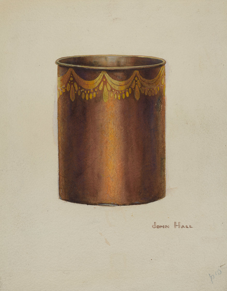 Toleware Vase by John Hall (American, active c. 1935), 16X12"(A3)Poster Print