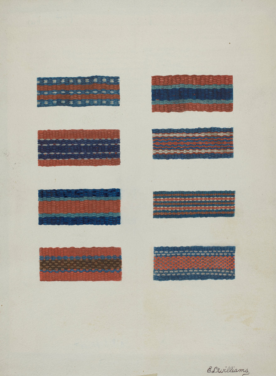 Shaker Wool Braids by Edward D. Williams (American, active c. 1935), 16X12"(A3)Poster Print