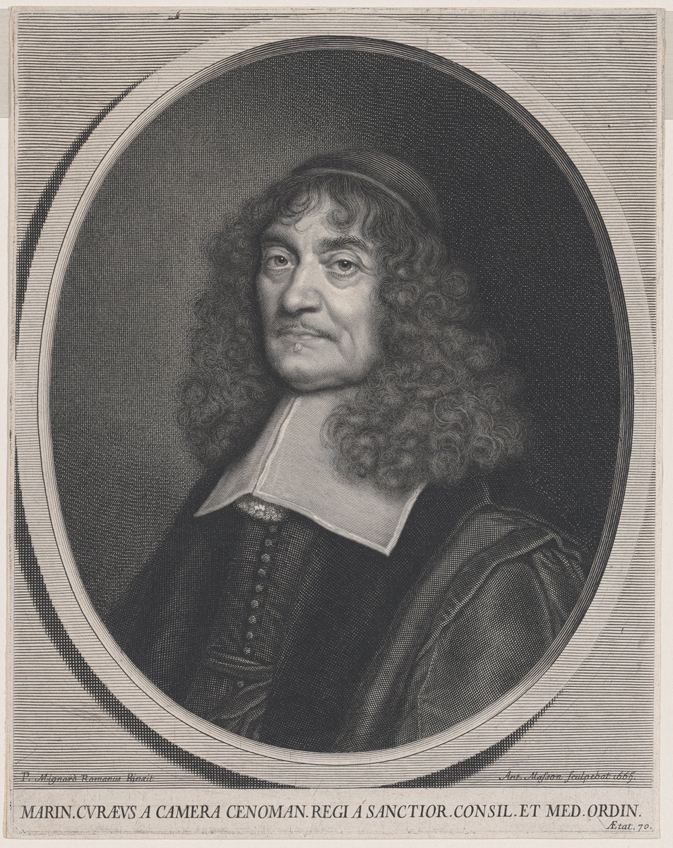 Marin Cureau de la Chambre by Antoine Masson after Pierre Mignard I (French, 1636 - 1700), 16X12"(A3)Poster Print